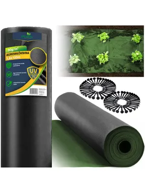 Garden agrotextile 1.6 mx 100 m 90 g/m2 + 100 pins.