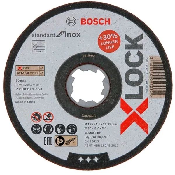 X-LOCK cutting disc standard for Inox, Ø 125mm