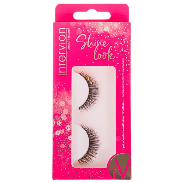 Shine Look false eyelashes with gold stones