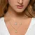 Charming bicolor necklace with cubic zirconia ERN-2STAR-ZIBIG (chain, pendant)