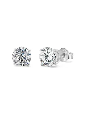 Beautiful stud earrings with glittering zircon AGUP