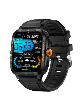 Colmi P76 smartwatch (black and orange)