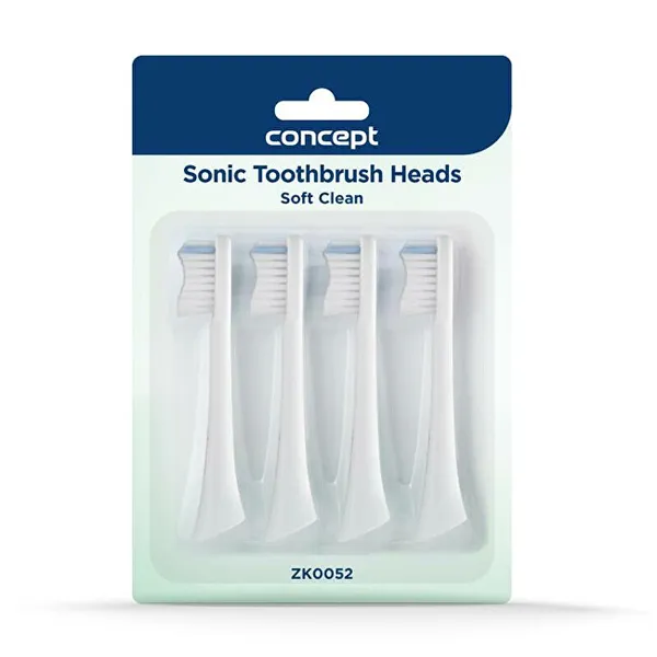 Replacement toothbrush head PERFECT SMILE ZK500x, Soft Clean, 4 pcs