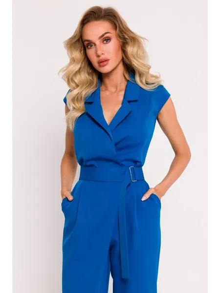 M780 Jumpsuit with decorative leg - blue