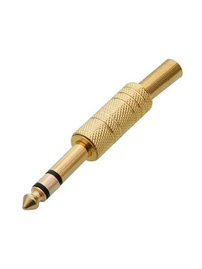 1196# jack plug 6.3 degrees gold