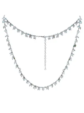 Silver necklace with genuine Aquamarine Bern INS1015NAQ