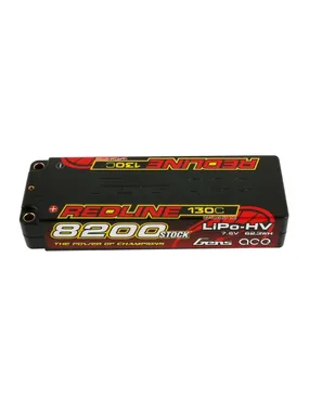 Gens Ace Redline 8200mAh 7.6V 130C 2S1P HardCase HV Battery