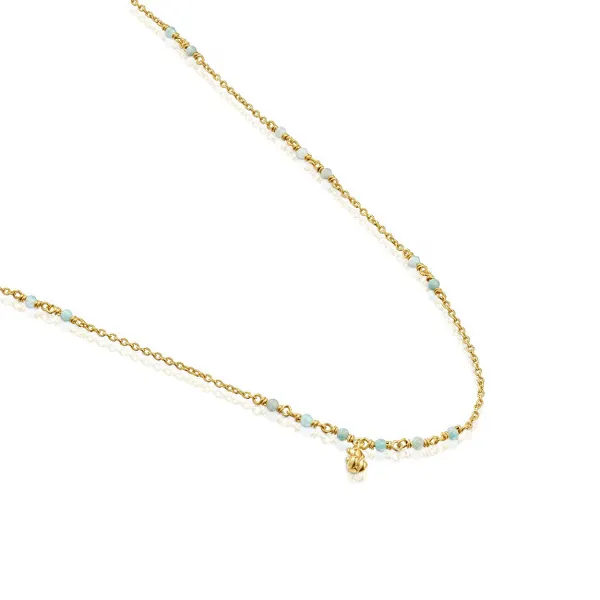 Bold Gold Plated Bold Bear Amazonite Chain 1003971800