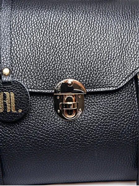 Ladies leather handbag AL1727 Nero