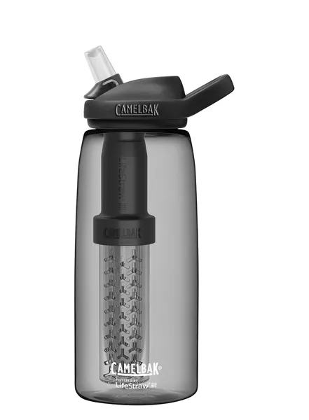 Pudele ar filtru CamelBak eddy+ 1L, filtrēts ar LifeStraw, Charcoal