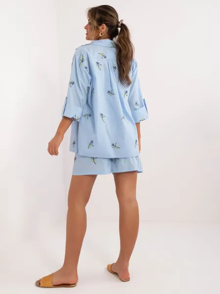 Women's light blue summer set