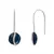 Fashion steel earrings with blue glass Sea Glass SKJ1812040