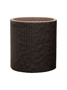 Round Planter Metter Planter M Whiskey Brown