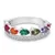 Silver ring with colored zircons RI127W