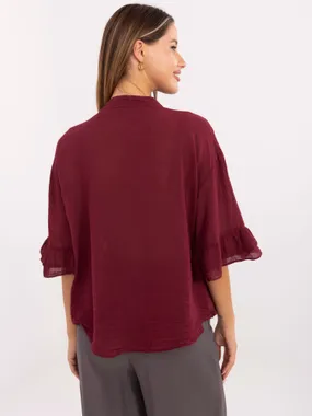 Women's burgundy oversize shirt