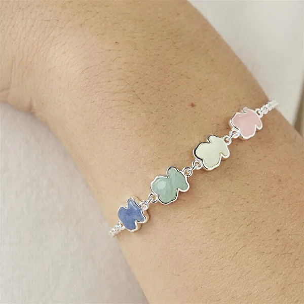 Silver bracelet with gems 1000149800