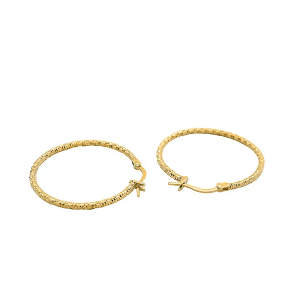 Lyrica BJ11A2201 gold-plated steel hoop earrings