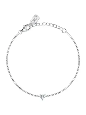 Delicate silver bracelet with clear zircon Silver LPS05AWV08