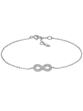 Timeless Infinity Silver Bracelet with Crystals JFS00633040