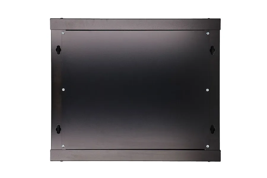 Wall cabinet rack 9U 600x450 black glass door