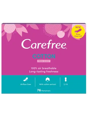 Cotton panty liners fresh fragrance 76 pcs