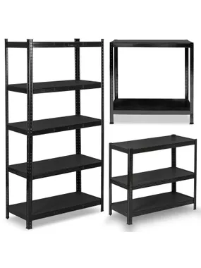 Metal warehouse rack 180 x 90 x 40 cm Humberg HR-851 black