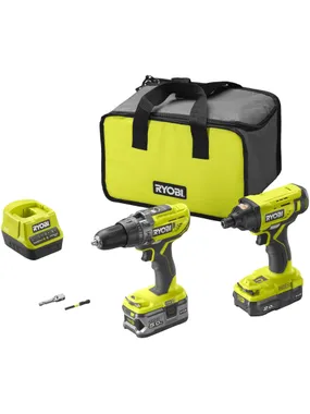 ONE+ Cordless Impact Drill / Impact Wrench Set R18PDID2-252S, 18Volt