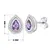 Luxury drop earrings with natural amethyst FWE9395AM