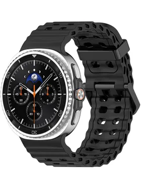 Silicone sports strap for Samsung Galaxy Watch8 - black