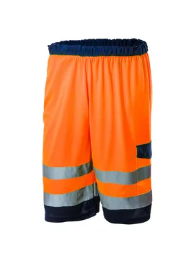 High visibility shorts, orange, mesh, size XL