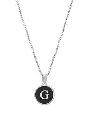 Original steel necklace with the letter G