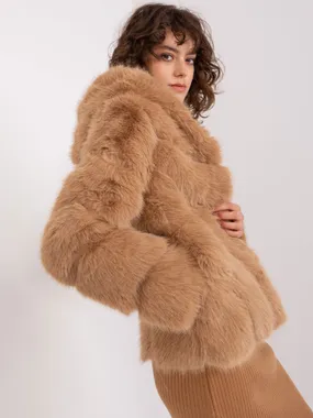 Women's camel mid-season jacket