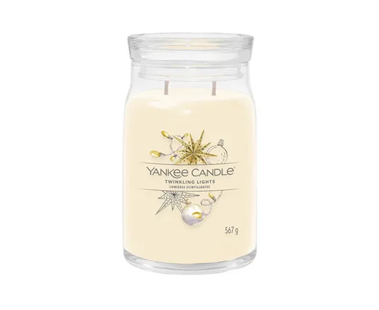 Aromatic candle Signature glass large Twinkling Light with 567 g