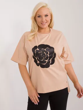 Women's camel plus size blouse