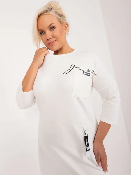 Women's ecru plus size tunic