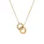 Charming Gold Plated Diamond and Pearl Necklace Jac Jossa Soul DN166