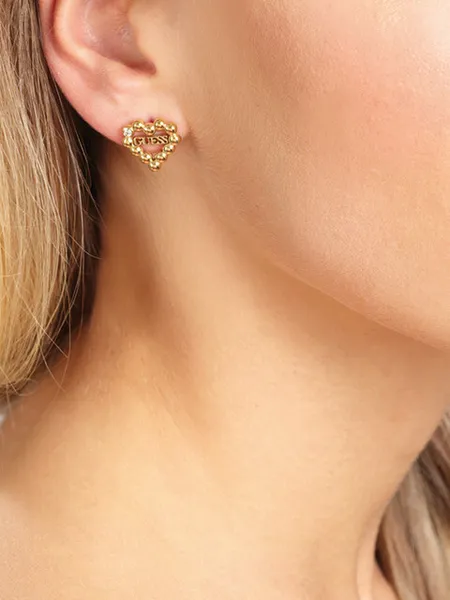 Gold-plated heart earrings Heart Romance UBE70174