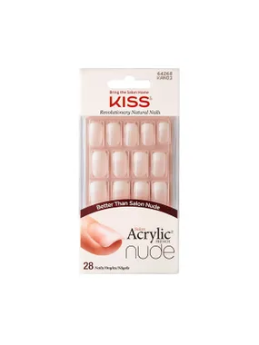 Acrylic nails - French manicure for a natural look Salon Acrylic French Nude 64268 28 pcs