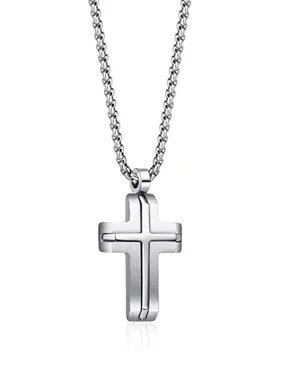 Men´s Steel NeckLace Cross N1000508