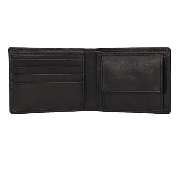 Men's leather wallet 25070222 BLK