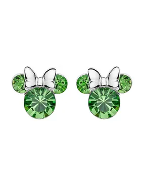 Glittering silver Minnie Mouse stud earrings ES00028SAUGL.CS
