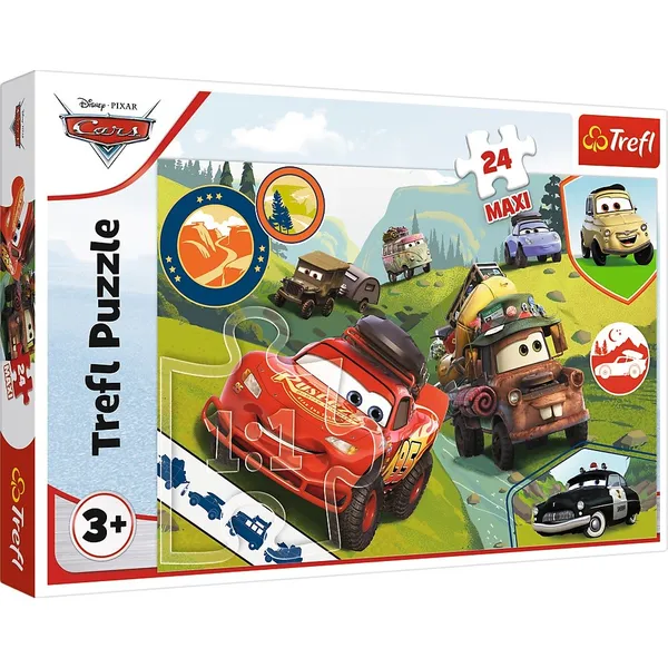 Puzzle 24 elements Maxi Happy Cars 3