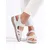 Women's white velcro sandals