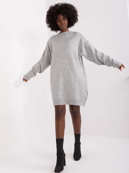 Women's Gray Knitted Dress