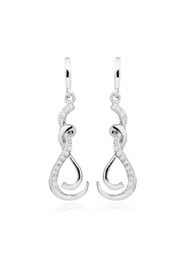 Elegant earrings with zircons SC430