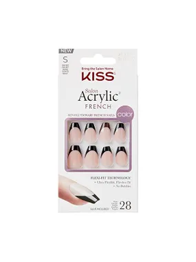 Adhesive nails Salon Acrylic French Color - Flame 28 pcs