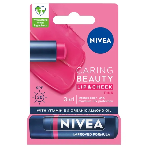 Caring Beauty 3in1 Pink Nourishing Lipstick 4.8g