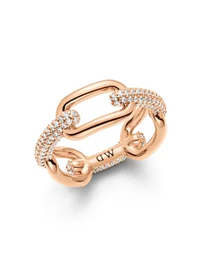 Stylish bronze ring Crystal Link DW0040057
