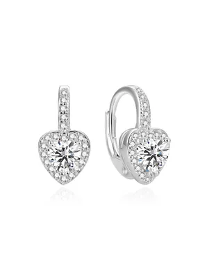 Romantic earrings in the shape of hearts AGUC1756