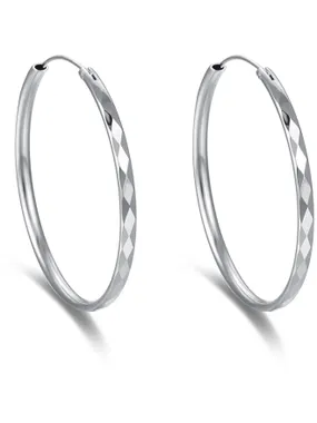Timeless round earrings made of silver AGUC2271